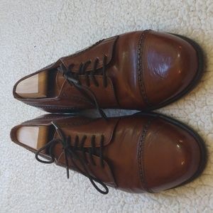 Cable & Co. Leather Brown Leather Oxford Shoes (Made in Italy) 10.5D